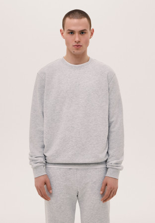 Світшот трикотажний базовий чоловічий сірий меланж